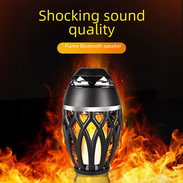 Portable Bluetooth Fire Light Speaker – Outdoor & Home Use with LED Flame Effect