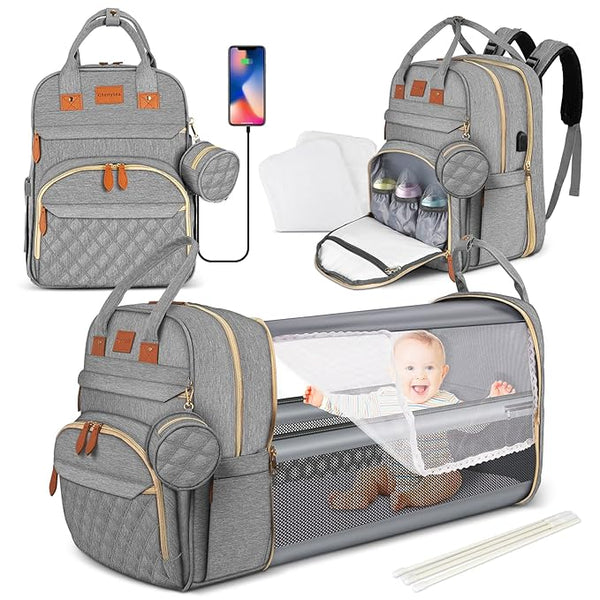 3-in-1 Diaper Bag & Baby Bed