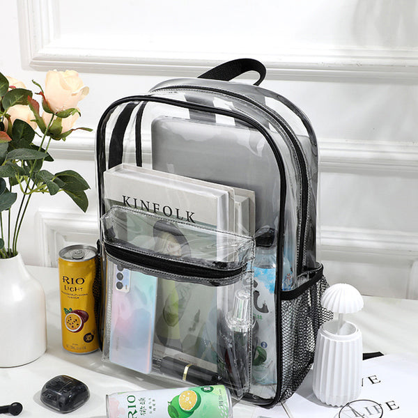 Transparent Double Shoulder Bag – Stylish and Practical Clear Backpack